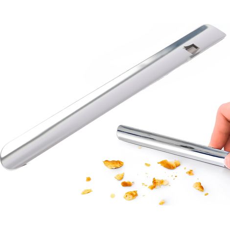 Ramasse-miettes de Table en Aluminium, Accessoire de Nettoyage pour Tissus de Table, Pelle à Restes Alimentaires, Grattoir à Miettes de Pain, Rase-Miettes de Table (1PCS) (1/5)