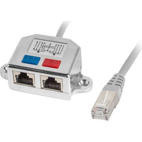 Cavo splitter LAN FTP Lanberg da RJ-45 a 2xRJ-45 (2 dispositivi su 1 cavo) (1/2)