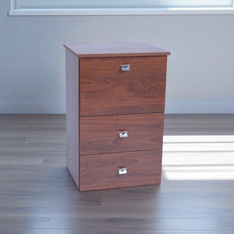 Mobile asse stiro a scomparsa in legno Noce 55x85h cm con 1 anta e 2 cassetti (1/5)