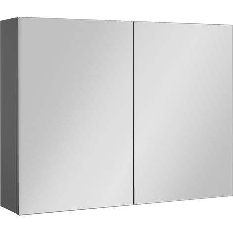 Specchio contenitore bagno Lavia, Antracite, 80 x 60.2 cm, Vicco (1/5)