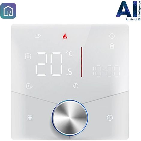 Termostato Smart WiFi Beca BHT-009GCLW-AI con Intelligenza Artificiale Bianco