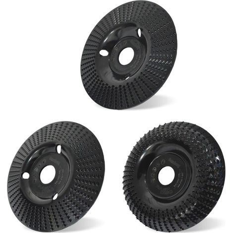 3-teiliges Set Wolframkarbid-Holzschleifscheiben, 125 mm, zum Formen, Schleifen, Schneiden und Schnitzen von Holz, Winkelschleiferscheiben, OUYLAF