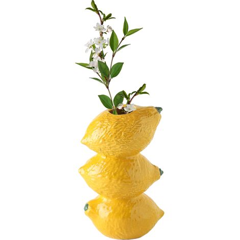 Moderne dekorative Zitronenvase aus Keramik für Zuhause (1/5)