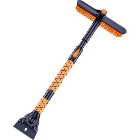 Outil de déneigement-outil de déneigement brosse à neige poignée en éponge détachable 98 cm