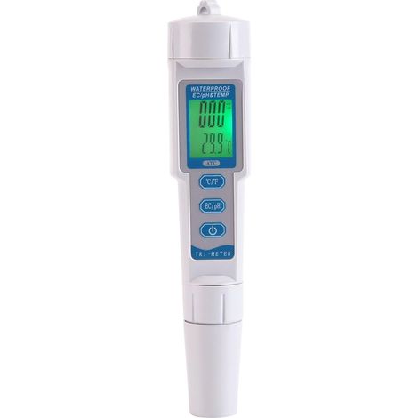 Testeur d'eau numérique 3 en 1 haute précision : pH-mètre, EC/température, moniteur de qualité de l'eau portable, pour eau potable, aquariums, etc.