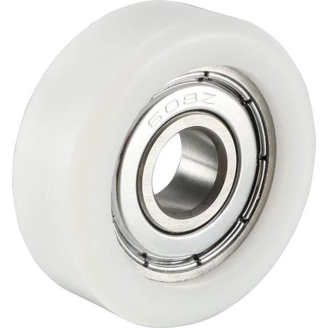 4Pcs 8x32x12mm Roller Free Wheel Bearing Pulley Conveyor Sliding Guide Rolling Wheel for Mechanical Equipment Drive Doors Windows White (1/4)