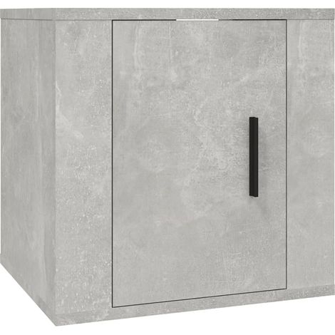 Meuble TV mural, Étagère TV, Meuble de Salon, Gris béton 40x34, 5x40 cm OIB8748E (1/5)