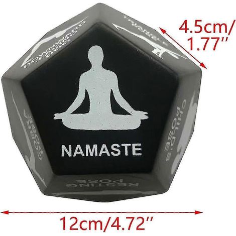 Balle de pression en forme de dé pour le visage et le corps, idéale pour le yoga, le fitness et les exercices (10 cm, 12 faces).