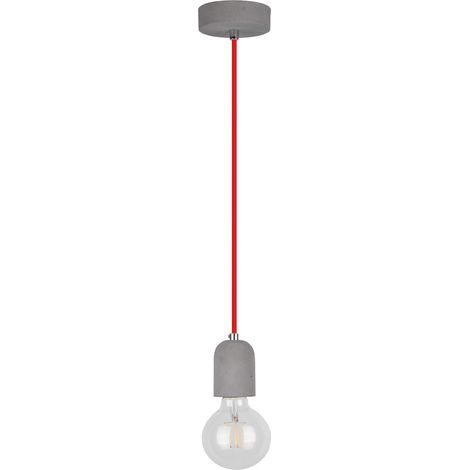 Suspension en Béton Gris Design Cylindre arrondi 1 Ampoule AMORY (1/2)