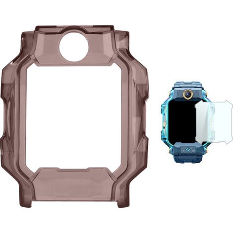 Étui de protection de qualité aéronautique pour le téléphone portable et la montre connectée pour enfants Xiaotiancai Z8. Cet étui semi-fermé transparent en TPU est facile à installer et offre une rés (1/2)