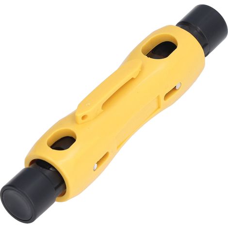 Dénudeur câble coaxial MT-323 jaune ABS métal lame précis pratique ergonomique compact léger gain de temps stylo RG59 RG11 RG7 RG6 1 pièce (1/5)