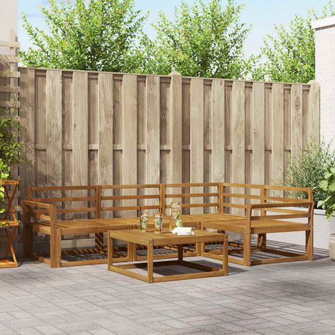 vidaXL Set di divani da esterno 5 pcs Naturale