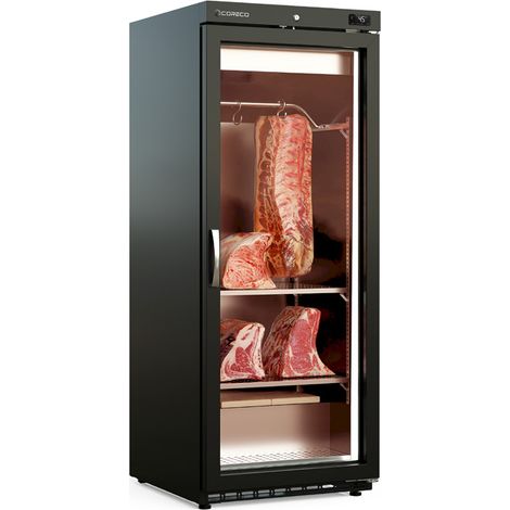 Armoire de Maturation Noire Vitrée 1 Porte - 240 L - Coreco