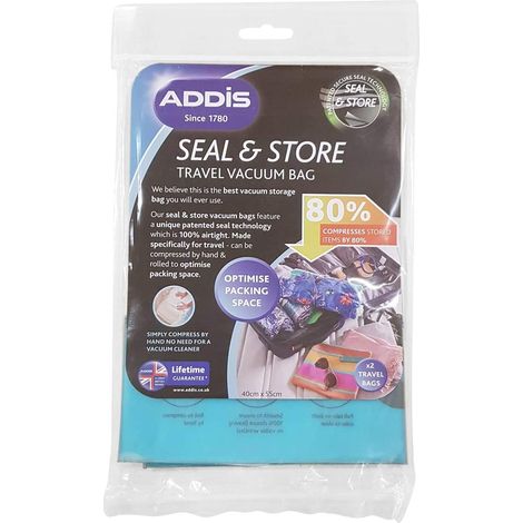 Lot de 2 Sacs de Rangement sous Vide 100% hermétique et Statique Transparent (1/5)