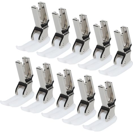 Lot de 10 pieds-de-biche pour machines à coudre industrielles, accessoires en plastique T350 (1/5)