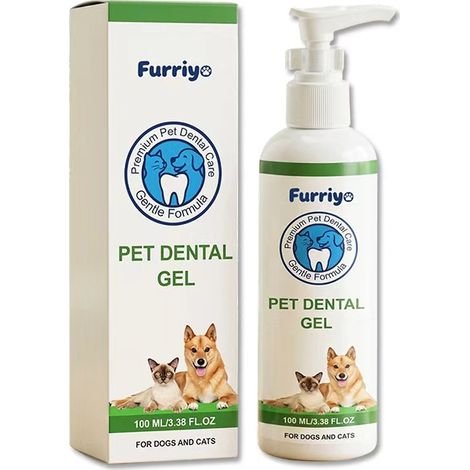 Furriyo Dental Cleaning Gel for Pets – Daily dental care for cats and dogs, dental cleaning products specially developed for pets (1/5)