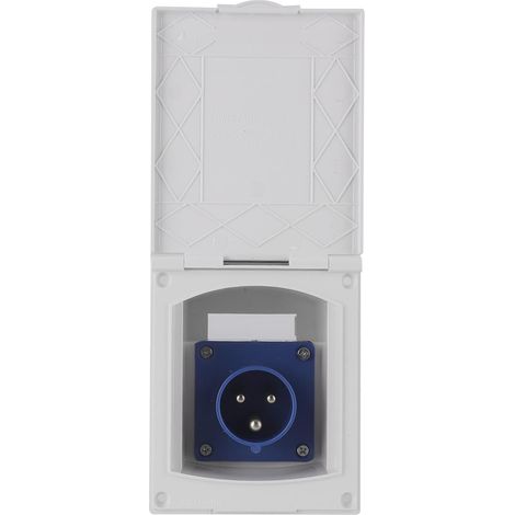 RV-Steckdose, 16 A, 220 V, 240 V, externe wasserdichte Steckdose, 3-polige Unterputz-Buchse für Wohnmobil, Wohnmobil, Anhänger, Wohnwagen