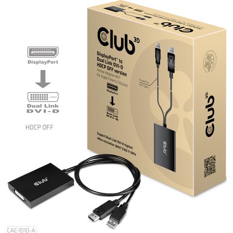 Club 3D CAC-1010-A adattatore DisplayPort nero 60 cm (1/4)