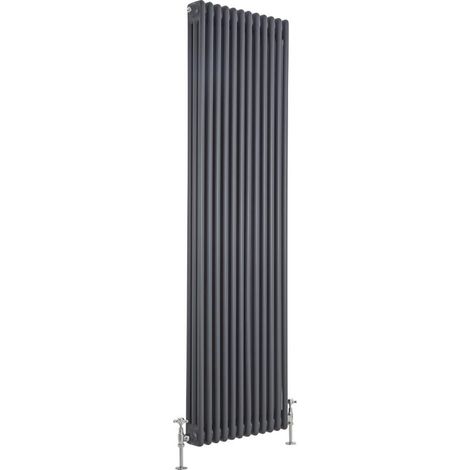 Milano Windsor Anthracite Cast Iron Style Triple Column Vertical Radiator - 1800mm x 560mm (1/5)