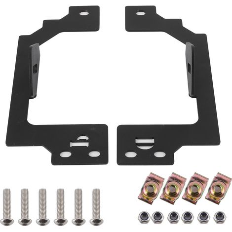 Support de montage caché en acier inoxydable pour feu de travail LED 3x3 pouces, compatible Dodge Ram 1500 2500 3500 (1/5)