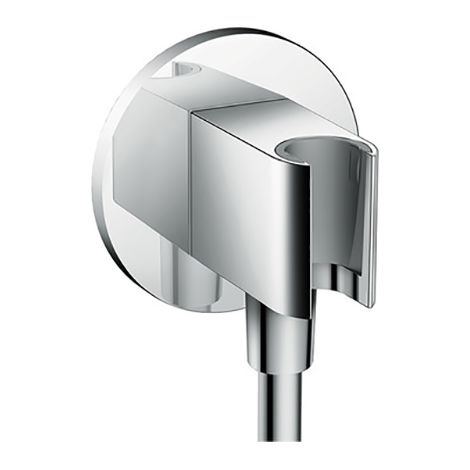 Hansgrohe – Coude de raccordement flexible pour douche – Raccord 1/2' – Finition chromée élégante – Clapet anti-retour inclus (1/7)