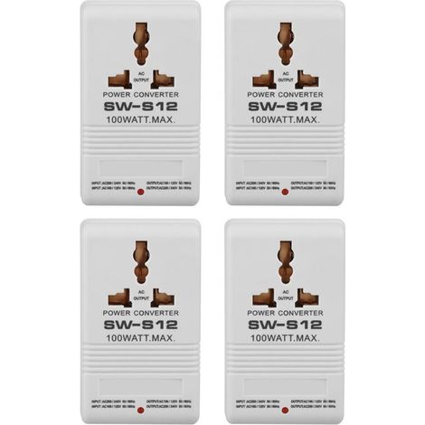 4x SW-S12 100W 110V/120V auf 220V/240V Abwärts-Spannungswandler Zweikanal-Leistungswandler