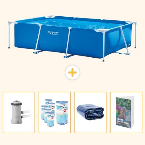 Intex Piscine Tubulaire Rectangulaire - 300x200x75 cm - 5-pièces SCB118 (1/5)