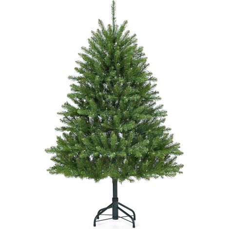 Sapin De Noël Artificiel 6FT 180cm, Arbre en PVC Mixte Automatique, Décoration Intérieur/Extérieur, Vert Classique, Facile à Monter (1/4)