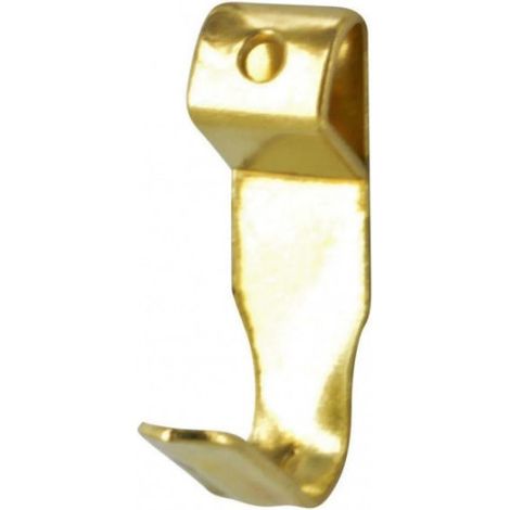 Tafelhaken Nr. 0, vermessingter Stahl, H18mm, L.6.2mm, 10 Stück mit Spitze.