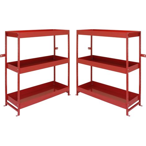 Rayonnage Monster Volcano Duo à étagères en métal pour le rangement d’outils dans les véhicules utilitaires, 116.5cm x 115cm x 34.8cm (1/5)