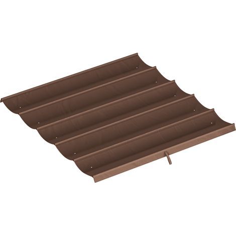 Pergola-Dach aus Polyester mit 10 Drainagelöchern, 250 x 255 cm, für 3 x 3 m Pergola, Farbe Kaffee (1/5)