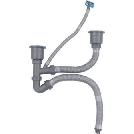 Kit de vidange à Double tuyau pour évier de cuisine, vidange rapide, extensible, plusieurs déodorants, Kit de vidange universel pour évier de cuisine (1/5)