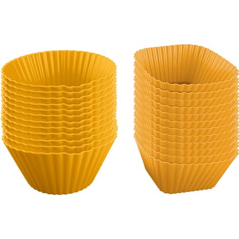 24 moules à cupcakes en silicone résistant à la chaleur, pour la cuisson de vos mousses et gâteaux.