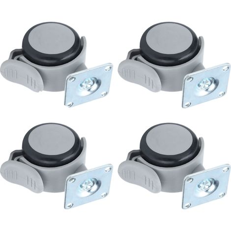 4er-Set Rollen mit 4 Löchern, Gummi, Bremse, Ersatzrollen für Stühle, Möbelzubehör (1/5)