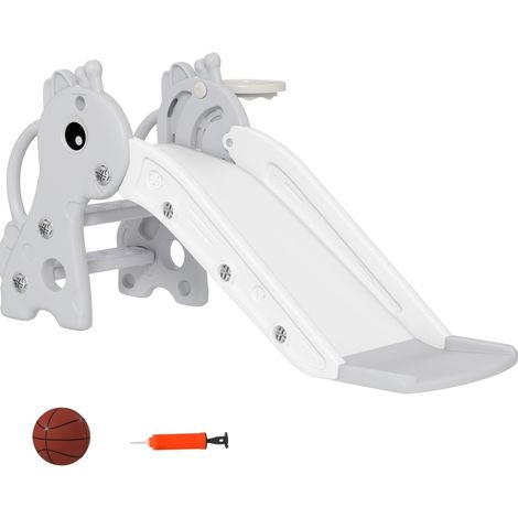 Scivolo per bambini 3 in 1 in HDPE con canestro e pallone MODENUIT (1/5)
