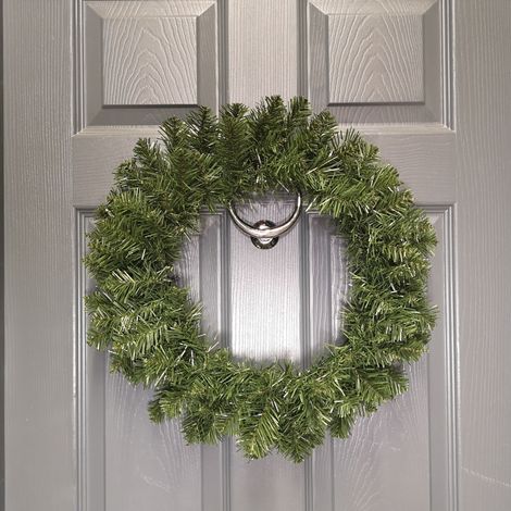 Green Christmas Imperial Pine Door Wreath - Dark Green - 50cm Diameter (1/5)