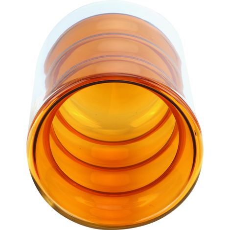 Mug en verre double paroi de 200 ml résistant à la chaleur, motif spirale 3D, idéal pour le bureau, la maison et l'école (Jaune) (1/5)