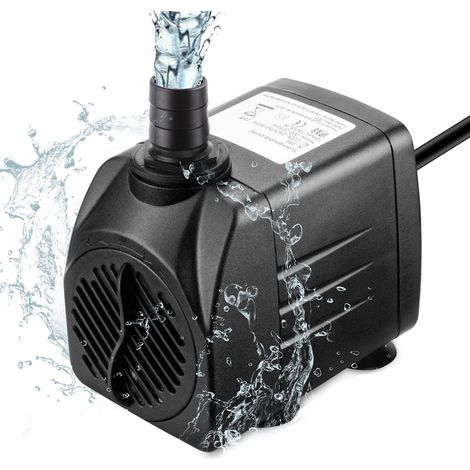 MINKUROW Mini-Wasserpumpe, Tauchwasserpumpe 25 W, 1800 l/h, 220 V, 1,5 m, bürstenloser Tauchmotor, einstellbare Pumpe für Tischbrunnen, Aquarienteiche, Wassergärten und Hydroponiksysteme (1/5)