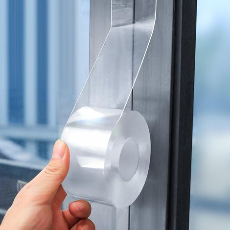 CCYKXA Dichtungsband für Türen und Fenster, 5 cm x 10 m, wetterfest, transparent, selbstklebend, Winterdichtungsstreifen für Fenster, winddicht, staubdicht, kälteabweisend