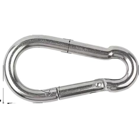Moschettone, struttura robusta, resistente alla corrosione, acciaio inox M6, 5 pezzi (1/2)