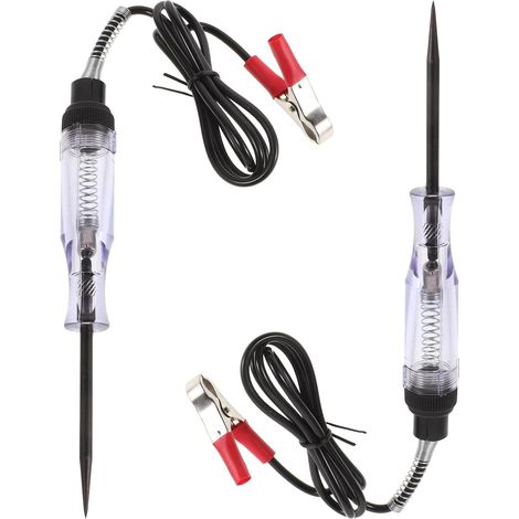 Stylo Testeur de Tension Électrique Voiture 2 Pièces Fil Ressort Robuste 6v-24v Testeur Circuit Automobile Professionnel Usage Réparation (1/5)