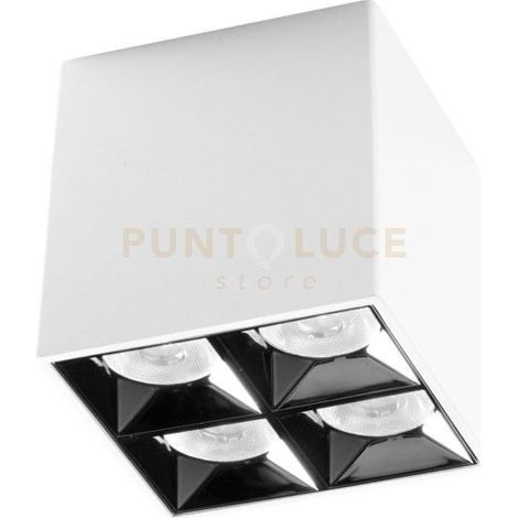 Plafoniera/Applique GFA 4 Punti Luce 15W 1250lm 4000K Bianco Satinato con Ottica Antiabbaglio - Gealuce