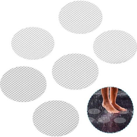 Juego de 20 pegatinas redondas antideslizantes de 10 cm – Para baño y ducha – Adhesión fuerte y duradera – Superficie transparente (1/5)