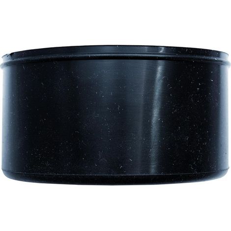 Tappo condensa 100 mm in silicone nero chiuso canna fumaria pellet