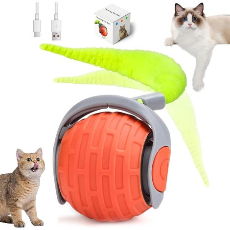 Palla interattiva a 360° per gatti e cani con luce LED - Giocattolo ricaricabile tramite USB - Stimola l'istinto di gioco - Giocattolo interattivo per animali domestici (1/5)