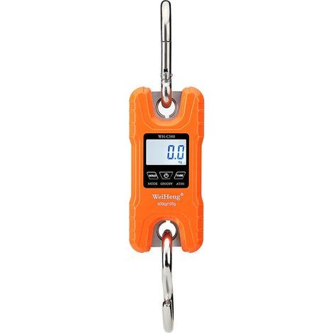 Balance electronique a crochet WH-C500 500Kg / 100g, orange - orange (1/5)