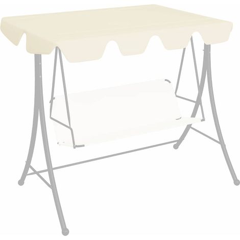 312098 vidaXL Replacement Canopy for Garden Swing Cream 150/130x105/70 cm (1/5)