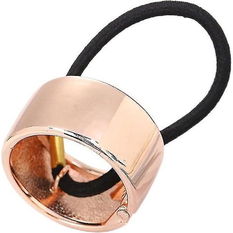 Élastique à cheveux délicat avec boucle, anneau pour queue de cheval, idéal pour les réunions de famille, or rose (1/4)