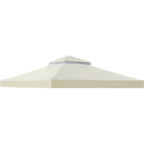 Auvent de Gazebo, Design Imperméable, Flux d'Air Amélioré, Beige Amélioré, 3m  3m-e (1/2)