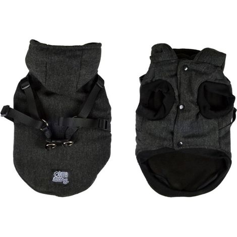 Manteau Pour Chien "Tweed" 40cm Anthracite (1/5)